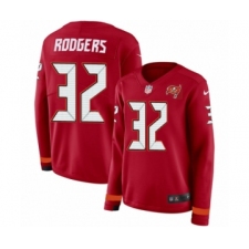 Women's Nike Tampa Bay Buccaneers #32 Jacquizz Rodgers Limited Red Therma Long Sleeve NFL Jersey