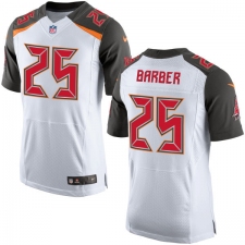 Men's Nike Tampa Bay Buccaneers #25 Peyton Barber Elite White NFL Jersey