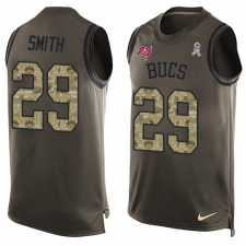 Men's Nike Tampa Bay Buccaneers #29 Ryan Smith Limited Green Salute to Service Tank Top NFL Jersey