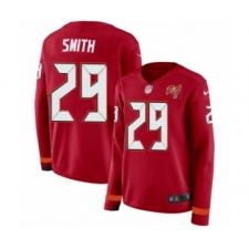 Women's Nike Tampa Bay Buccaneers #29 Ryan Smith Limited Red Therma Long Sleeve NFL Jersey