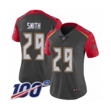 Women's Tampa Bay Buccaneers #29 Ryan Smith Limited Gray Inverted Legend 100th Season Football Jersey