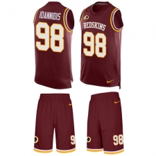 Men's Nike Washington Redskins #98 Matthew Ioannidis Limited Burgundy Red Tank Top Suit NFL Jersey