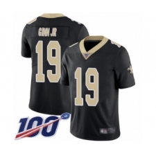 Men's New Orleans Saints #19 Ted Ginn Jr Black Team Color Vapor Untouchable Limited Player 100th Season Football Jersey