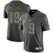 Youth Nike New Orleans Saints #19 Ted Ginn Jr Gray Static Vapor Untouchable Limited NFL Jersey