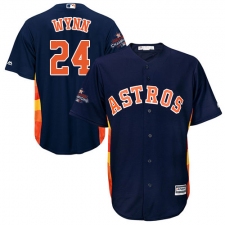 Youth Majestic Houston Astros #24 Jimmy Wynn Authentic Navy Blue Alternate 2017 World Series Champions Cool Base MLB Jersey