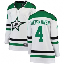 Women's Dallas Stars #4 Miro Heiskanen Authentic White Away Fanatics Branded Breakaway NHL Jersey