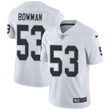 Youth Nike Oakland Raiders #53 NaVorro Bowman White Vapor Untouchable Elite Player NFL Jersey