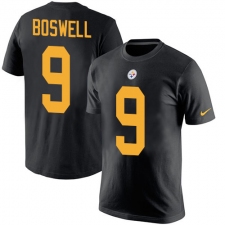 Nike Pittsburgh Steelers #9 Chris Boswell Black Rush Pride Name & Number T-Shirt