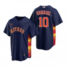 Men's Nike Houston Astros #10 Yuli Gurriel Navy Alternate Stitched Baseball Jersey