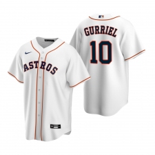 Men's Nike Houston Astros #10 Yuli Gurriel White Home Stitched Baseball Jersey