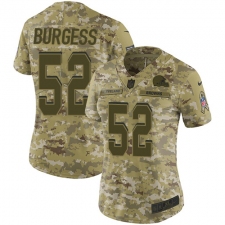 Women's Nike Cleveland Browns #52 James Burgess Limited Camo 2018 Salute to Service NFL Jersey