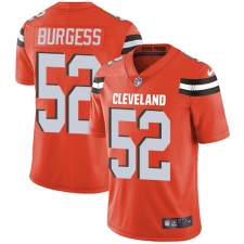 Youth Nike Cleveland Browns #52 James Burgess Orange Alternate Vapor Untouchable Limited Player NFL Jersey