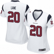 Women's Nike Houston Texans #20 Jeremy Lane Game White NFL Jersey