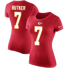 NFL Women's Nike Kansas City Chiefs #7 Harrison Butker Red Rush Pride Name & Number T-Shirt