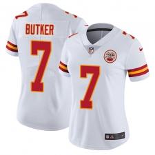 Women's Nike Kansas City Chiefs #7 Harrison Butker White Vapor Untouchable Limited Player NFL Jersey