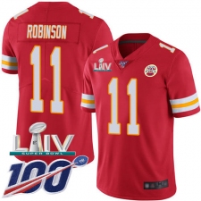Youth Kansas City Chiefs #11 Demarcus Robinson Red Super Bowl LIV 2020 Team Color Stitched Vapor Untouchable Limited Jersey