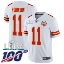 Youth Kansas City Chiefs #11 Demarcus Robinson White Super Bowl LIV 2020 Stitched Vapor Untouchable Limited Jersey