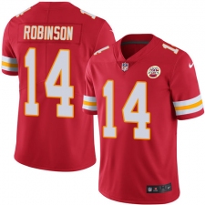 Youth Nike Kansas City Chiefs #14 Demarcus Robinson Red Team Color Vapor Untouchable Limited Player NFL Jersey