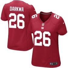 Women's Nike New York Giants #26 Orleans Darkwa Game Red Alternate NFL Jersey