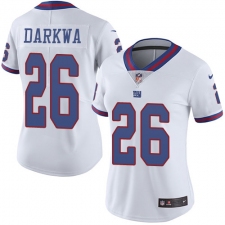 Women's Nike New York Giants #26 Orleans Darkwa Limited White Rush Vapor Untouchable NFL Jersey
