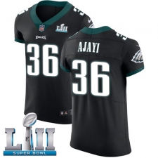 Men's Nike Philadelphia Eagles #36 Jay Ajayi Black Vapor Untouchable Elite Player Super Bowl LII NFL Jersey