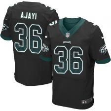 Men's Nike Philadelphia Eagles #36 Jay Ajayi Elite Black Alternate Drift Fashion NFL Jersey