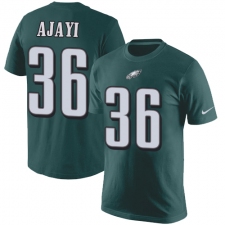 Nike Philadelphia Eagles #36 Jay Ajayi Green Rush Pride Name & Number T-Shirt