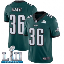 Youth Nike Philadelphia Eagles #36 Jay Ajayi Midnight Green Team Color Vapor Untouchable Limited Player Super Bowl LII NFL Jersey