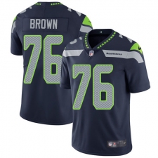 Youth Nike Seattle Seahawks #76 Duane Brown Navy Blue Team Color Vapor Untouchable Elite Player NFL Jersey