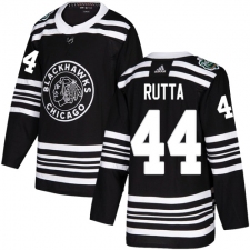 Men's Adidas Chicago Blackhawks #44 Jan Rutta Authentic Black 2019 Winter Classic NHL Jersey
