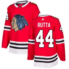 Men's Adidas Chicago Blackhawks #44 Jan Rutta Authentic Red Fashion Gold NHL Jersey