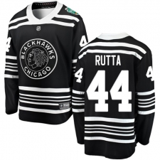 Men's Chicago Blackhawks #44 Jan Rutta Black 2019 Winter Classic Fanatics Branded Breakaway NHL Jersey