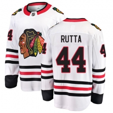 Men's Chicago Blackhawks #44 Jan Rutta Fanatics Branded White Away Breakaway NHL Jersey