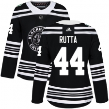 Women's Adidas Chicago Blackhawks #44 Jan Rutta Authentic Black 2019 Winter Classic NHL Jersey