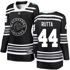 Women's Chicago Blackhawks #44 Jan Rutta Black 2019 Winter Classic Fanatics Branded Breakaway NHL Jersey