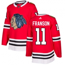 Men's Adidas Chicago Blackhawks #11 Cody Franson Authentic Red Fashion Gold NHL Jersey