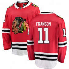 Men's Chicago Blackhawks #11 Cody Franson Fanatics Branded Red Home Breakaway NHL Jersey