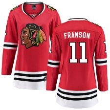 Women's Chicago Blackhawks #11 Cody Franson Fanatics Branded Red Home Breakaway NHL Jersey