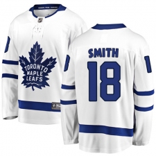 Men's Toronto Maple Leafs #18 Ben Smith Fanatics Branded White Away Breakaway NHL Jersey