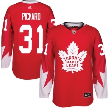 Men's Adidas Toronto Maple Leafs #31 Calvin Pickard Authentic Red Alternate NHL Jersey