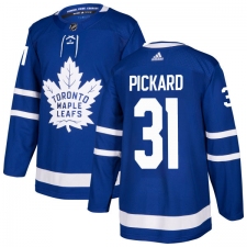 Men's Adidas Toronto Maple Leafs #31 Calvin Pickard Authentic Royal Blue Home NHL Jersey