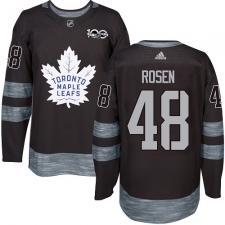 Men's Adidas Toronto Maple Leafs #48 Calle Rosen Authentic Black 1917-2017 100th Anniversary NHL Jersey
