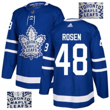Men's Adidas Toronto Maple Leafs #48 Calle Rosen Authentic Royal Blue Fashion Gold NHL Jersey