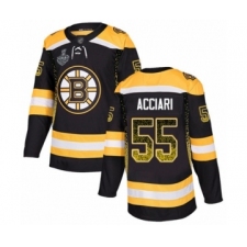 Men's Boston Bruins #55 Noel Acciari Authentic Black Drift Fashion 2019 Stanley Cup Final Bound Hockey Jersey