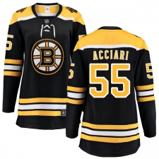 Women's Boston Bruins #55 Noel Acciari Authentic Black Home Fanatics Branded Breakaway NHL Jersey