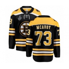 Men's Boston Bruins #73 Charlie McAvoy Authentic Black Home Fanatics Branded Breakaway 2019 Stanley Cup Final Bound Hockey Jersey