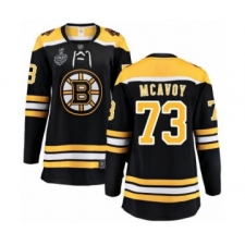 Women's Boston Bruins #73 Charlie McAvoy Authentic Black Home Fanatics Branded Breakaway 2019 Stanley Cup Final Bound Hockey Jersey