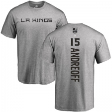 NHL Adidas Los Angeles Kings #15 Andy Andreoff Ash Backer T-Shirt