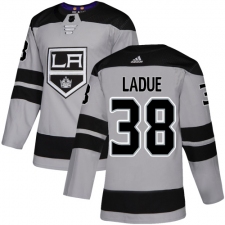 Men's Adidas Los Angeles Kings #38 Paul LaDue Premier Gray Alternate NHL Jersey