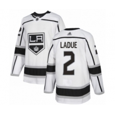 Youth Los Angeles Kings #2 Paul LaDue Authentic White Away Hockey Jersey